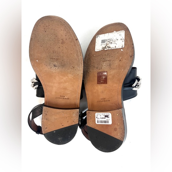 Givenchy black leather strappy sandals - Picture 5 of 6